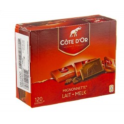 Boîte de 120 mignonnettes Côte d'Or au chocolat au lait