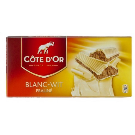 Côte d'Or chocolat blanc fourré praliné 200 gr CHOCKIES
