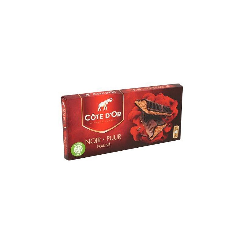 Côte d'or dark & praliné tablet 400 gr