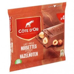  COTE D'OR - MILK CHOCOLATE AND WHOLE HAZELNUTS PACK OF 4 -  720G : Grocery & Gourmet Food