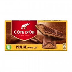 Côte d'Or double milk & praliné tablet 200 gr