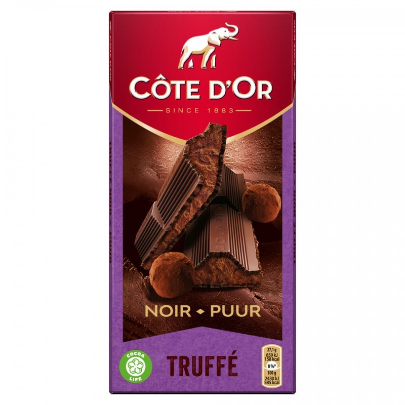 Côte d'Or dark truffle & choco filling tablet 190 gr