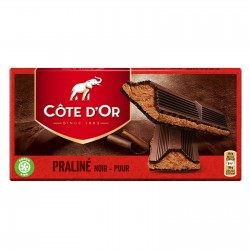 Côte d'Or dark & praliné tablet 200 gr