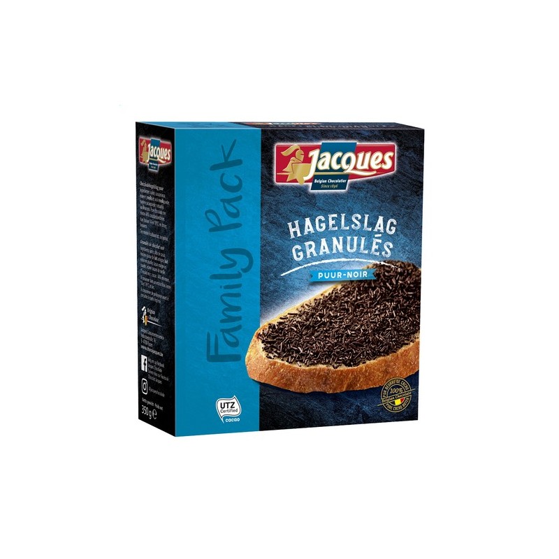 Boite Jacques  granulés pur noir  350 gr