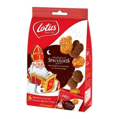 Lotus the Original Saint Nicolas Speculoos au Chocolat Belge 6 x 25 g