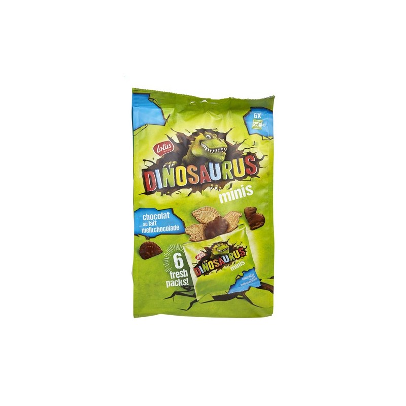 LOTUS dinosaurus mini choc.lait 6x25g