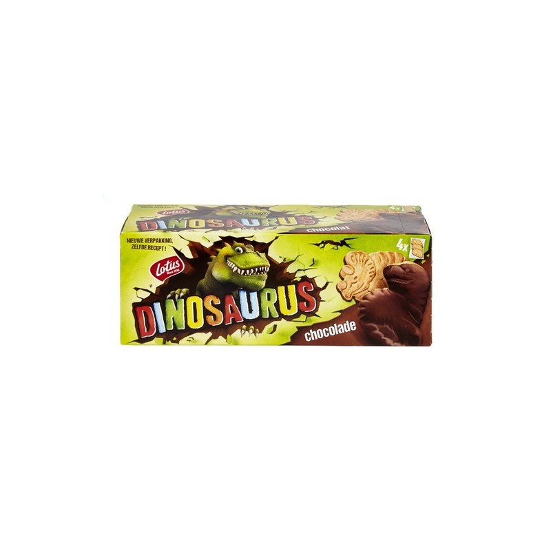 LOTUS DINOSAURUS bisc. chocolat 4pc 225g