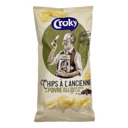 CROKY à l'ancienne chips black pepper 200g