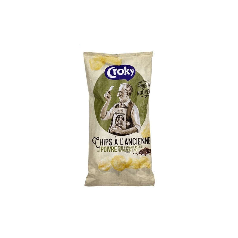 CROKY à l'ancienne chips black pepper 200g