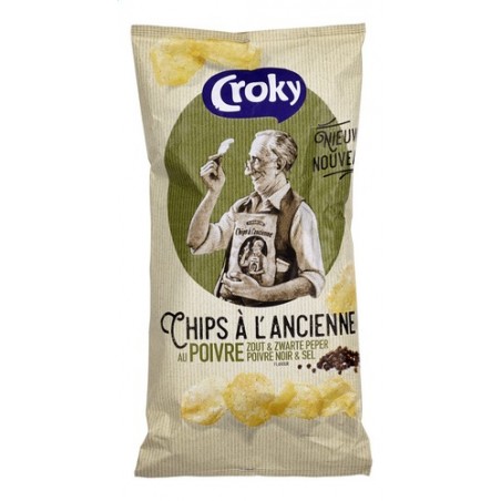 CROKY à l'ancienne chips black pepper 200g