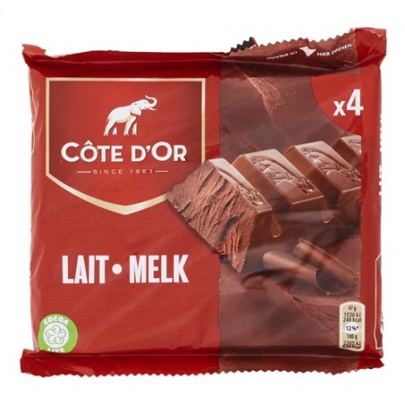 Cote d'Or Chocolat au lait, Barres de chocolat belge