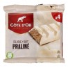 Pack of 6 x 47 gr bars of Côte d'or white & praliné