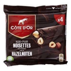 Pack of 6 x 47 gr bars of Côte d'or dark & whole hazelnuts 