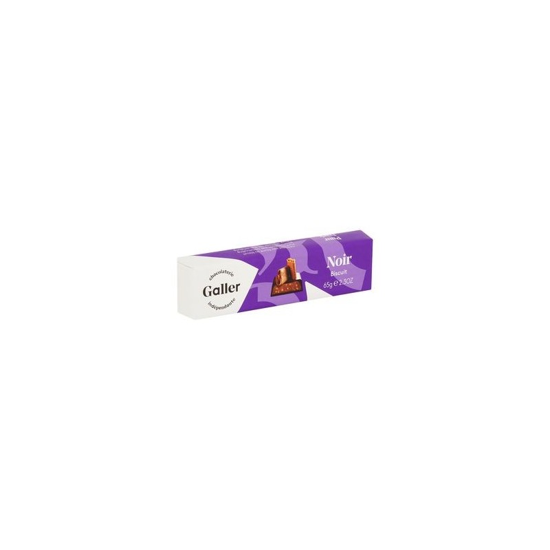 Barre Galler Noir Fourré au Biscuit 65gr