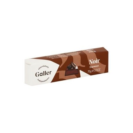 Barre Galler Noir Fourré au Praliné Café  65gr