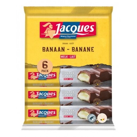 Chocolat belge Jacques - Barres Jacques banane 6 x 47gr