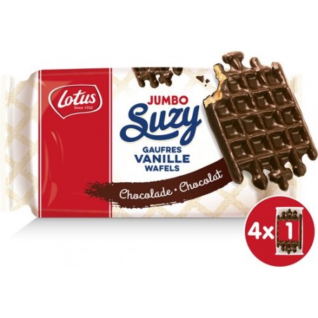 Lotus Jumbo XL chocolate waffles 4 x 75 gr