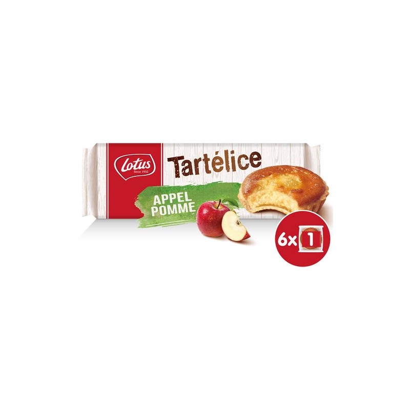 LOTUS tartelice apple 6 pièces 345g