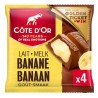 Pack of 4 x 47 gr bars of Côte d'Or milk & banana