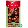 Tablette Côte d'or noir et aux amandes 180 gr