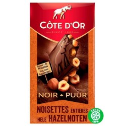 Côte d'Or black bar and whole hazelnuts 180 gr