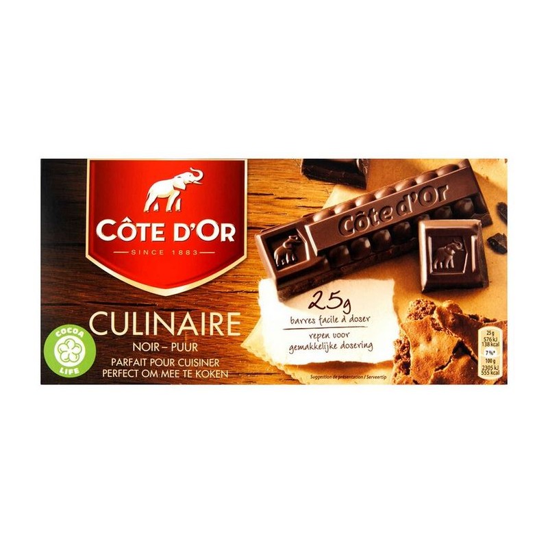 Tablette Côte d'Or noir culinaire 400gr