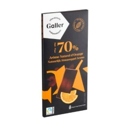 Barre Galler Noir Arôme Naturel d' Orange 80gr