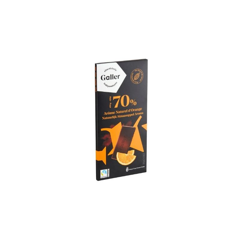 Galler dark & orange bar 70 gr