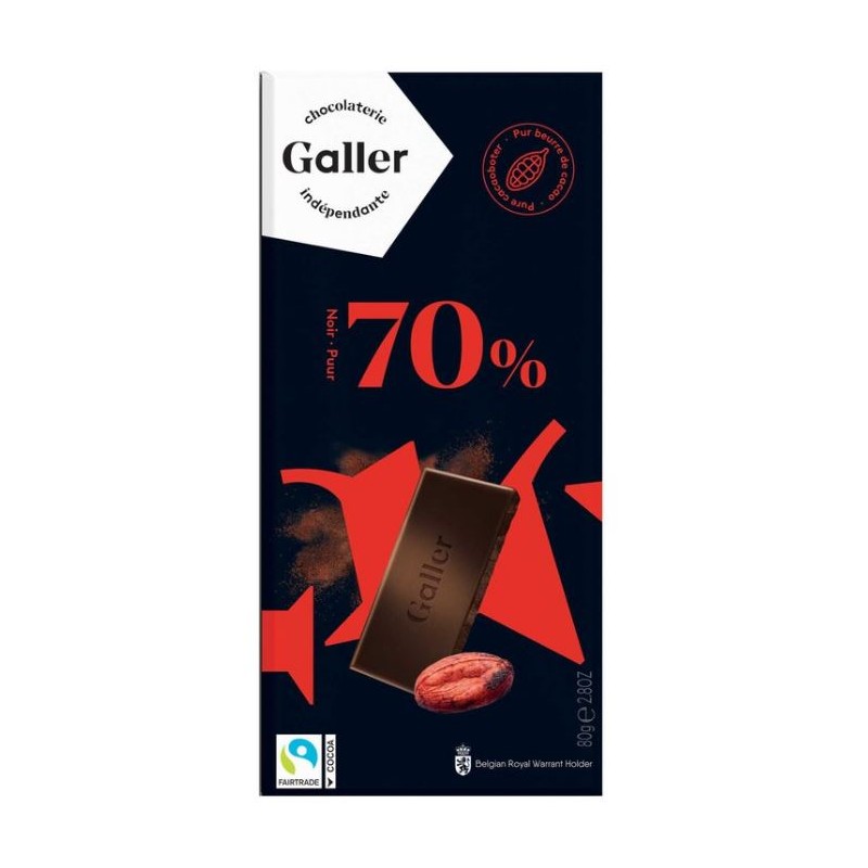 Galler Bar Black 70% Intense 80gr