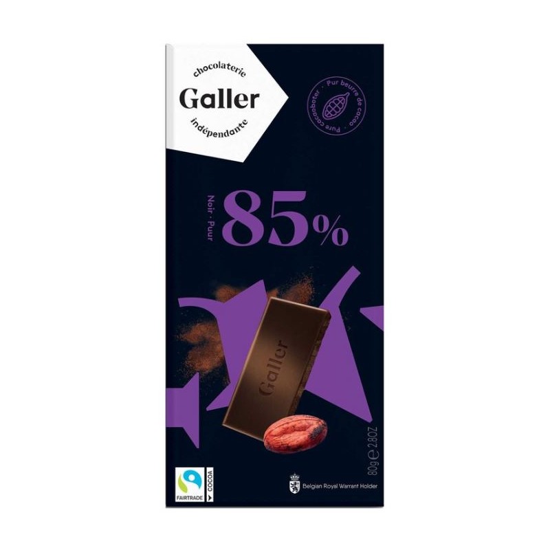 Galler bar Dark Chocolate 85% deep 80 gr