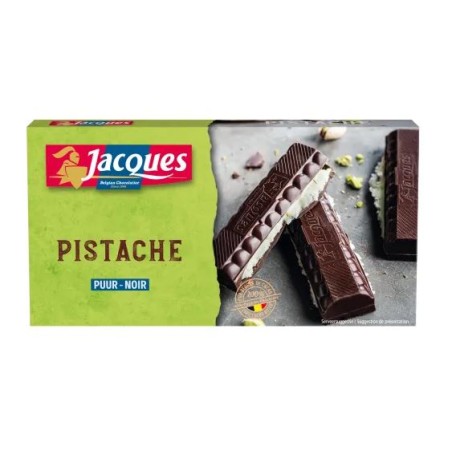 Tablette Jacques noir pur et pistache 200gr