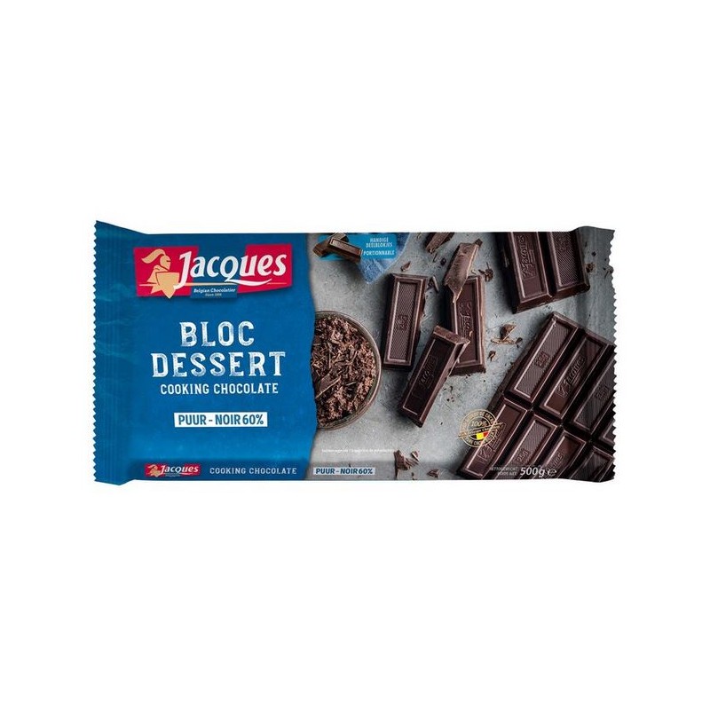 Jacques black dessert bar 60% 500 gr