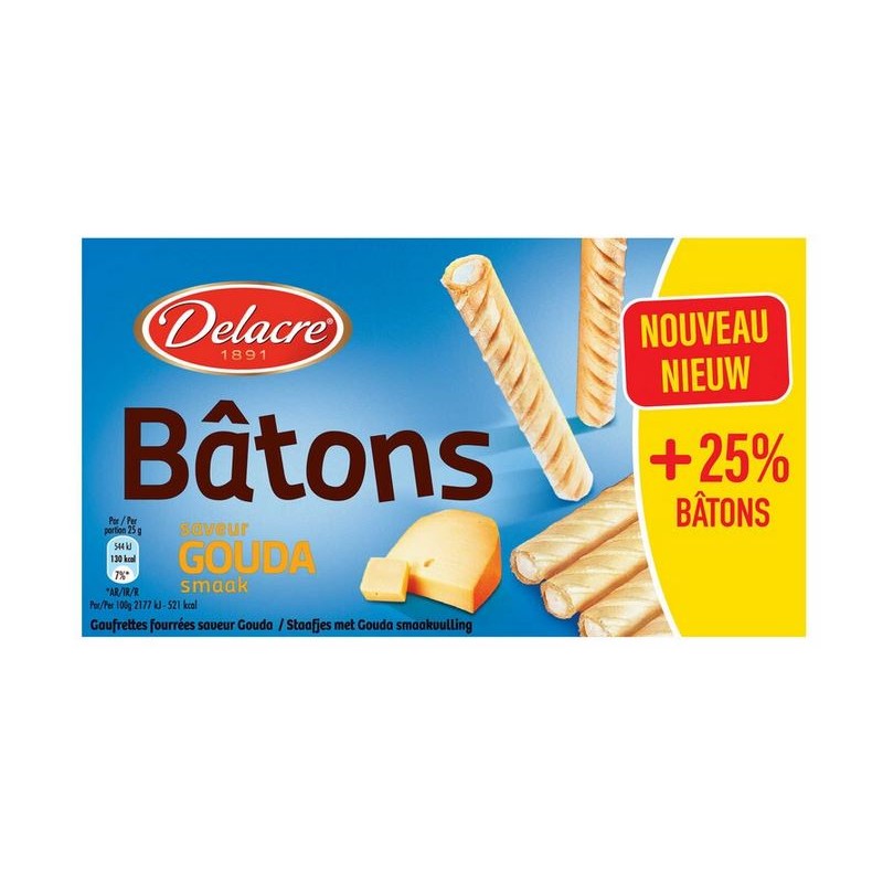 Delacre bâtonnets au gouda 60gr