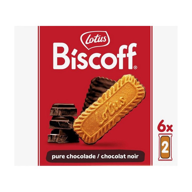 Lotus Biscoff speculoos au chocolait noir 162 gr