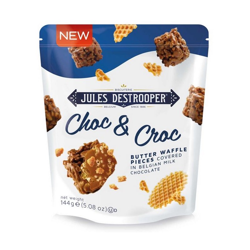 JULES DESTROOPER Choc 'n Croc Crispy Butter Wafers 100g