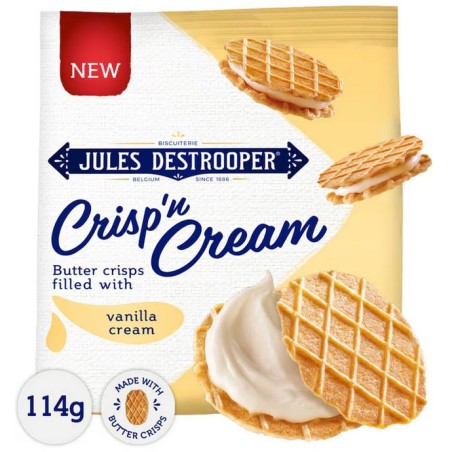 Jules Destrooper Crisp'n Cream Vanilla Pancakes 114 gr