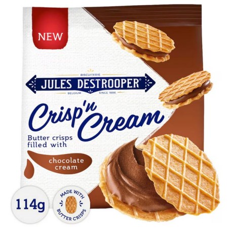 Jules Destrooper Galettes au beurre Fourrées Chocolat 114 gr