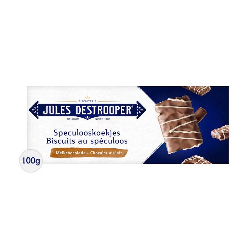 JULES DESTROOPER milk chocolate speculoos 100g