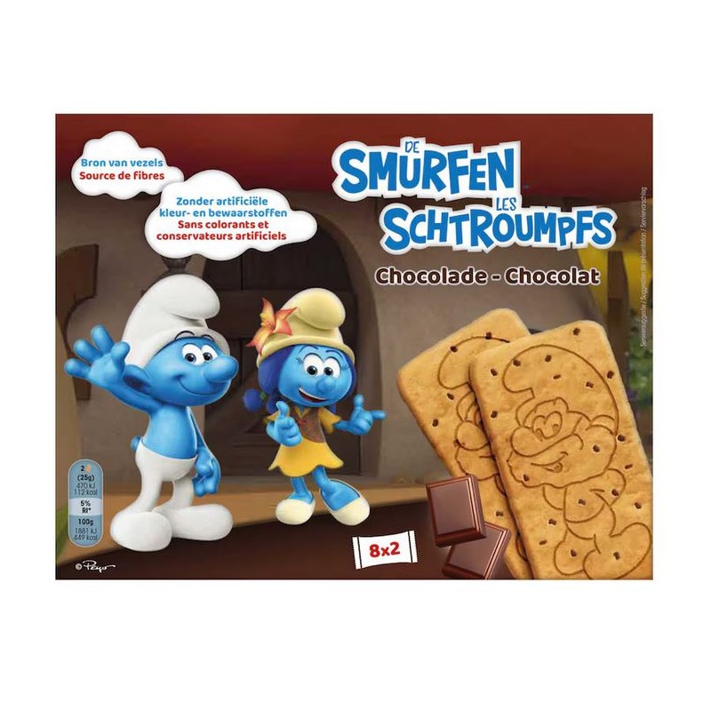 Jules Destrooper Chocolate Smurfs Biscuits 200 gr