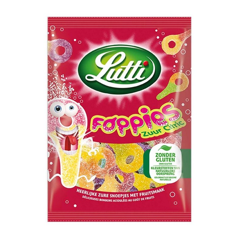 Lutti Foppies citric 175 g