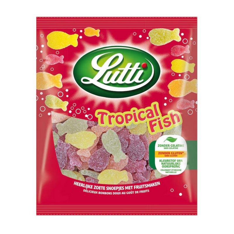 LUTTI bonbon acidulé Tropical Fish 175g