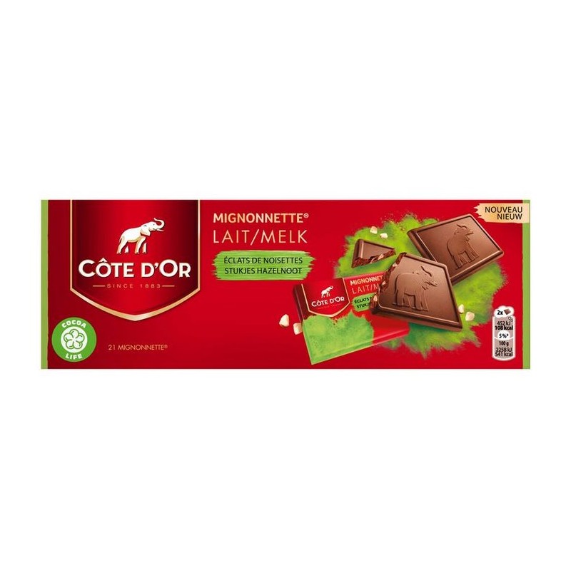 Côte d'Or Mignonnettes Lait Noisettes 210 gr