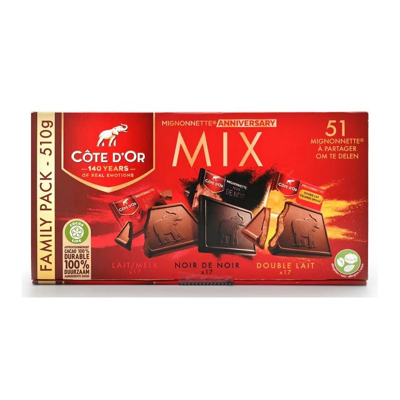 Côte d'Or Mignonnettes Chocolat  Mix 510 gr