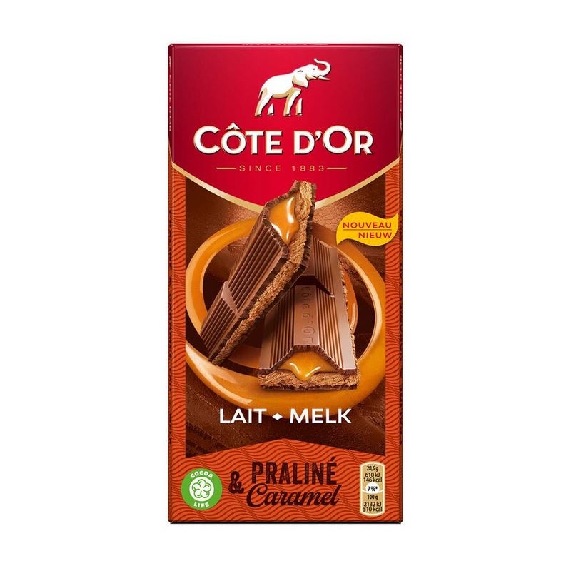 Côte d'Or Chocolat Praliné Caramel 200 gr