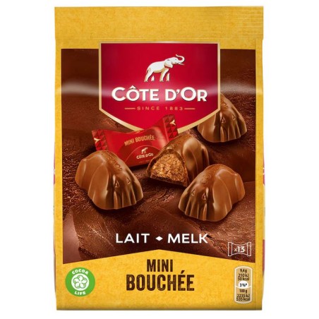 Côte d'Or Mini Bouchées Chocolat Au Lait Praliné 122 gr