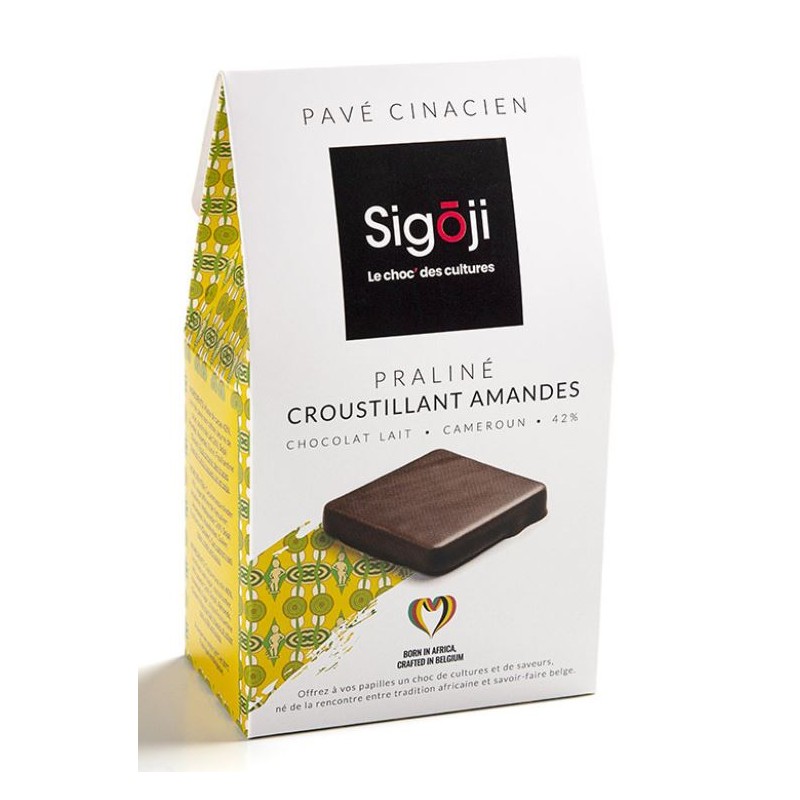 Sigoji Pavé Cinacien Crispy Almond Milk Chocolate Praline 100 gr