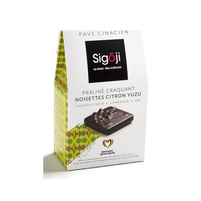 Sigoji Pavé Cinacien Croquant Noisettes Citron Yuzu 100 gr