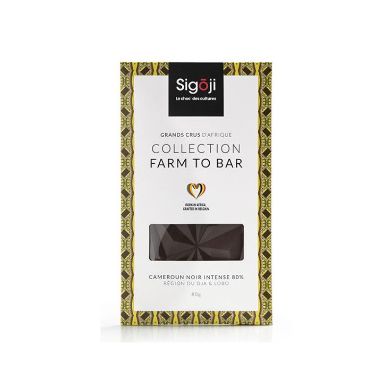 Sigoji Cameroun Intense Dark Chocolate Bar 80% 80gr