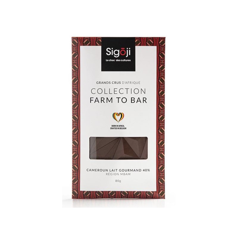 Sigoji Cameroon Milk Gourmand Chocolate Bar 40% 80gr