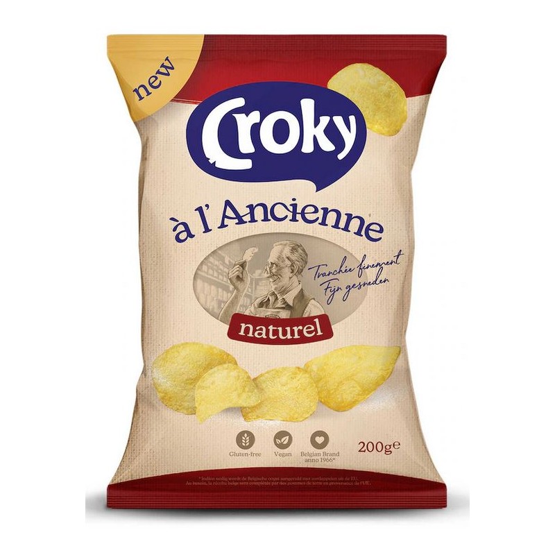 Croky Chips Old Fashioned Natural 200 gr